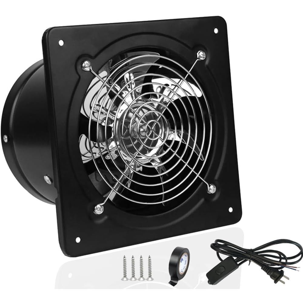 4 inch Exhaust Fan Metal Iron Ventilation Extractor, Silence with Anti-backfl...